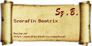 Szerafin Beatrix névjegykártya